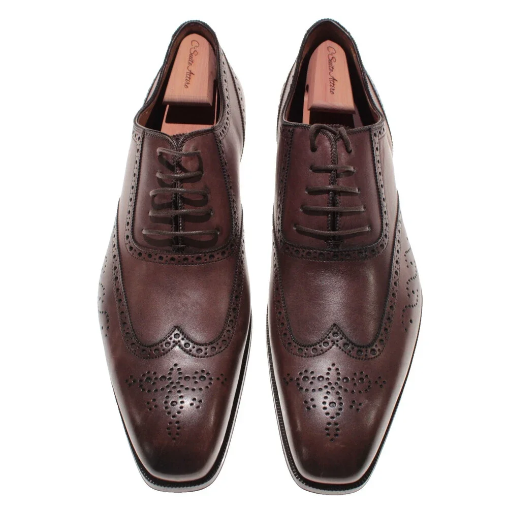 Di Bianco NWD Lace Up Oxford Dress Shoes Size 15 US in Brown Leather